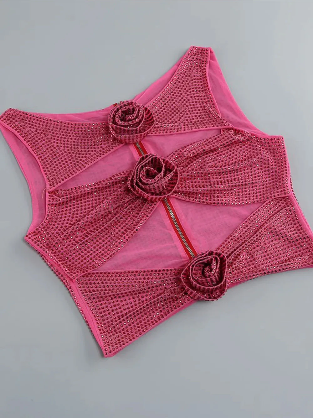 LINNE Cutout Top & Skirt Set in Pink - Image 5