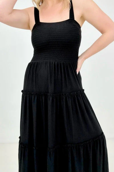 Zenana Smocked Tiered Maxi Dress - Image 11