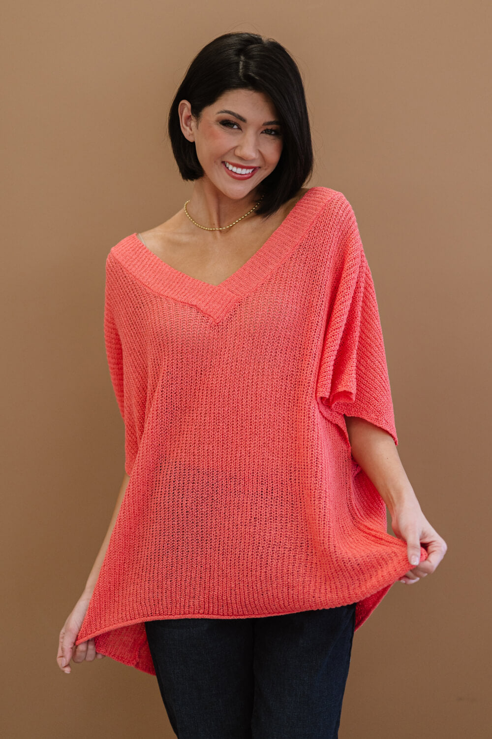 Zenana Lips Are Sealed Full Size Run Openwork Short-Sleeve Sweater - Image 9