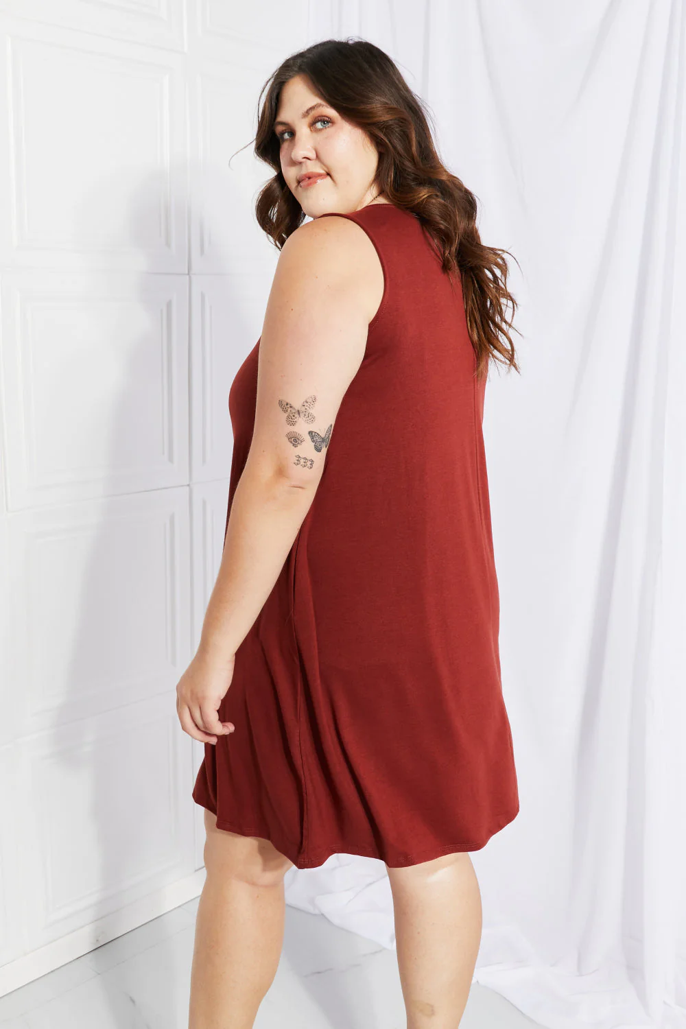 Zenana Swing into Spring Full SIze Sleeveless Dress - Image 10