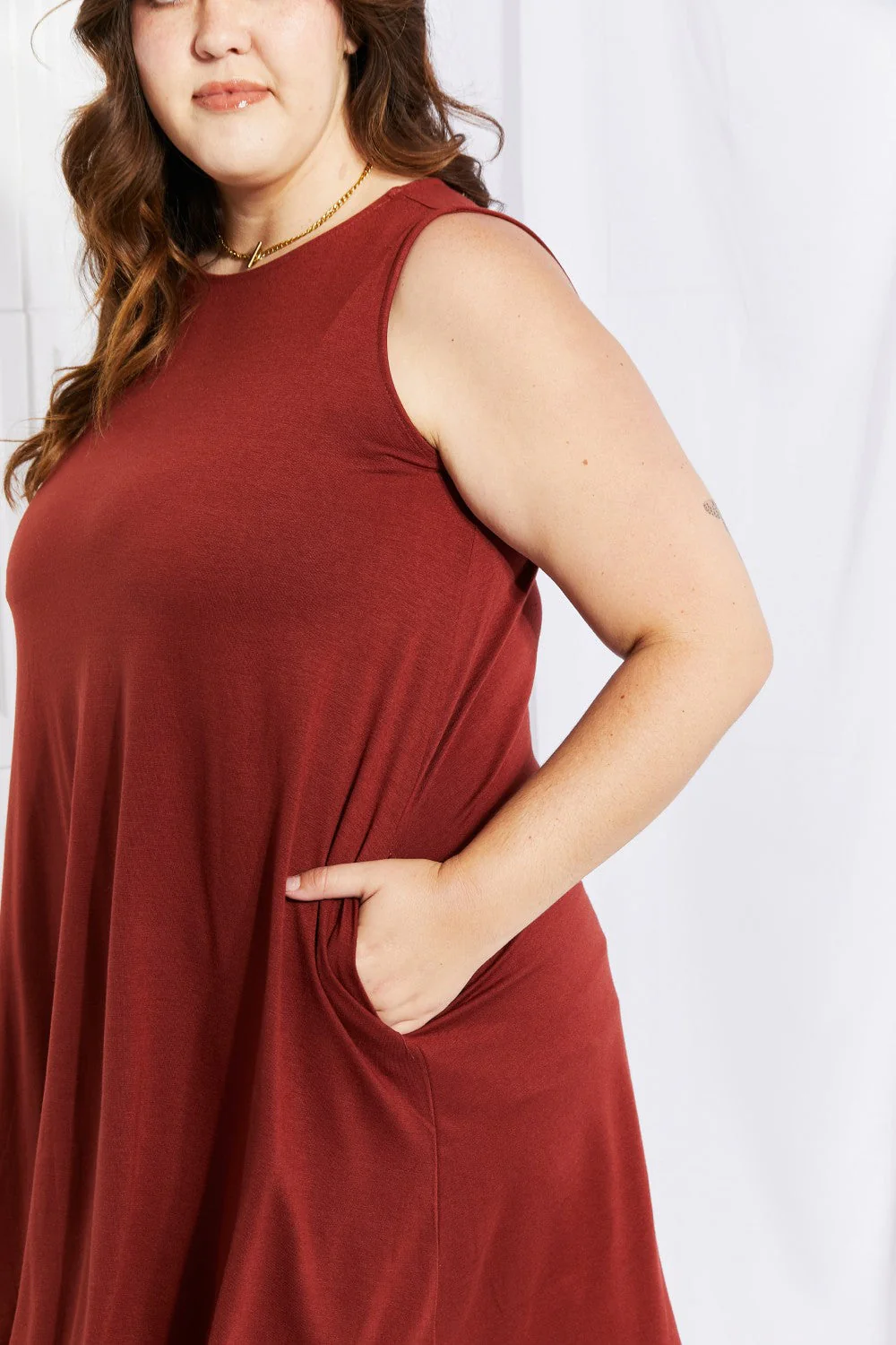 Zenana Swing into Spring Full SIze Sleeveless Dress - Image 12