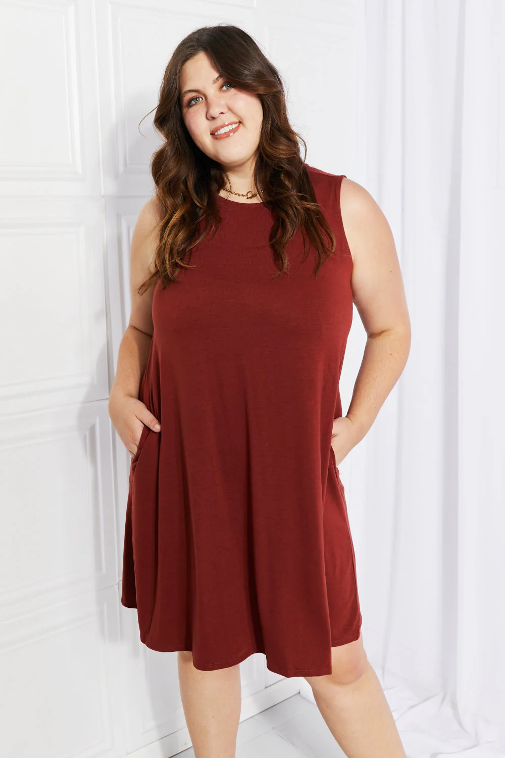 Zenana Swing into Spring Full SIze Sleeveless Dress - Image 8
