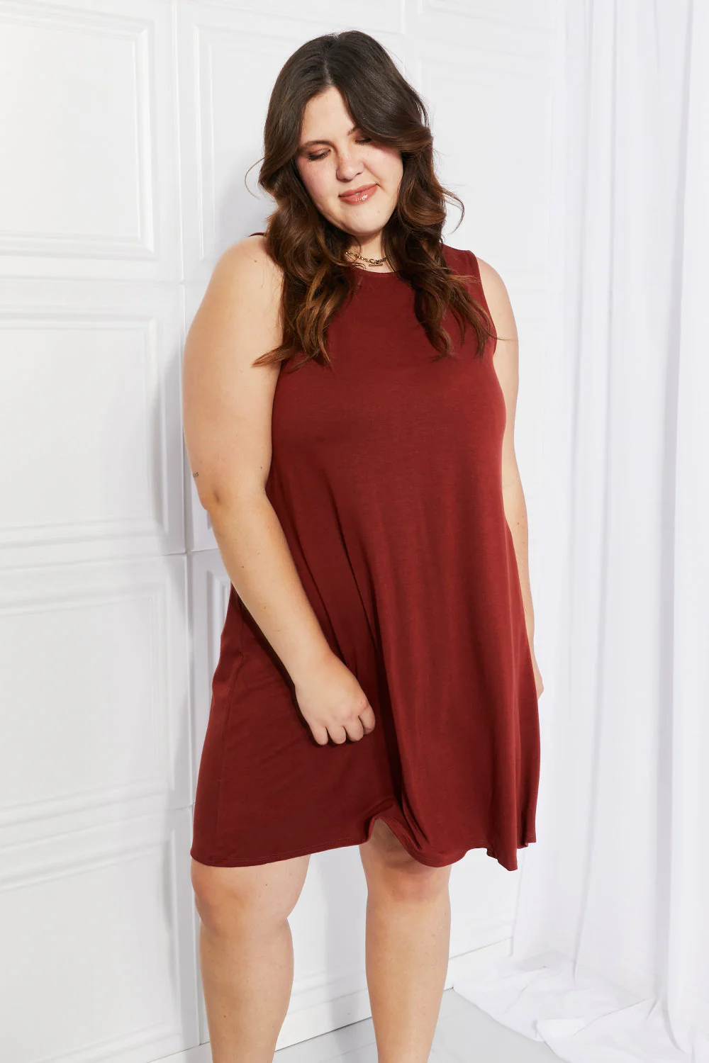 Zenana Swing into Spring Full SIze Sleeveless Dress - Image 9