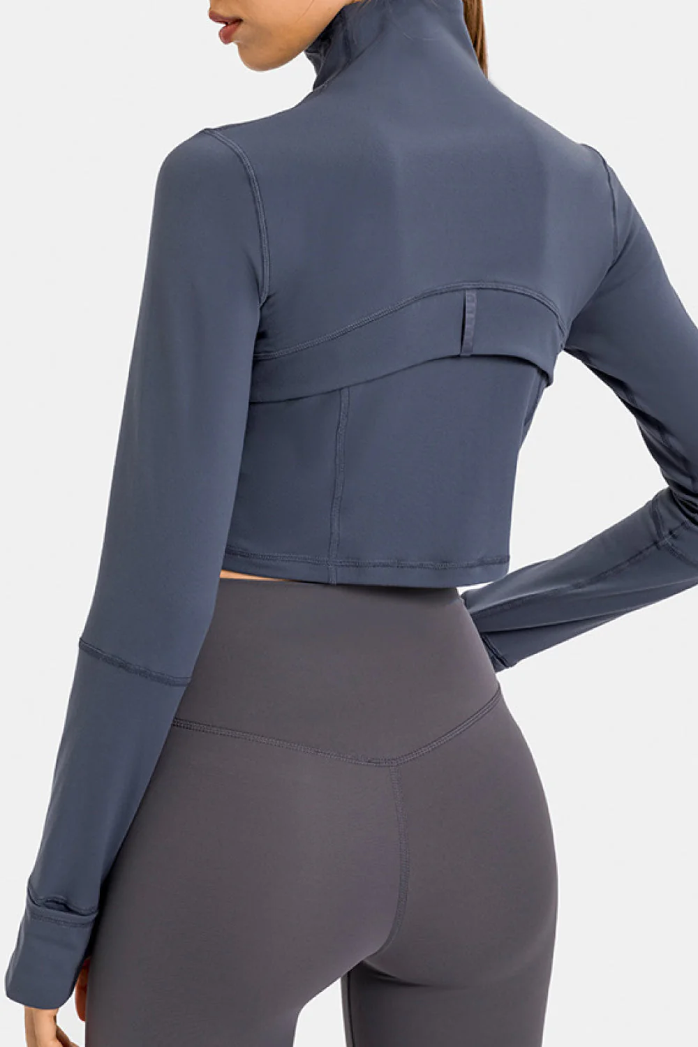 Zip Front Cropped Sports Jacket - Image 7