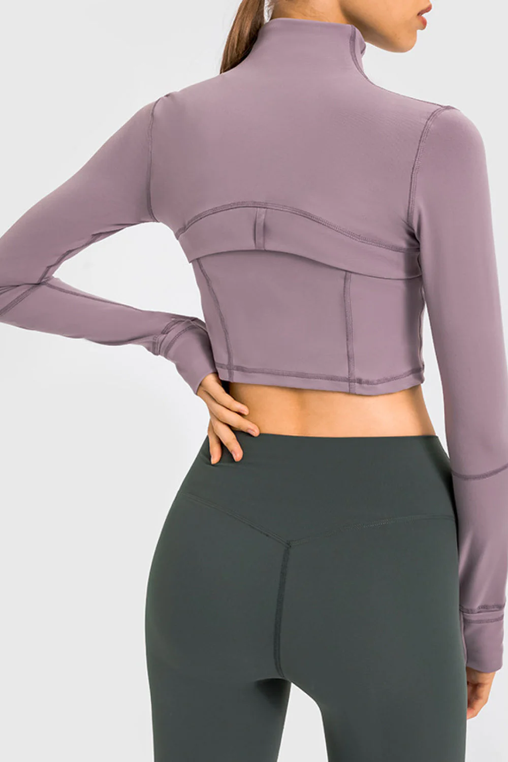 Zip Front Cropped Sports Jacket - Image 9
