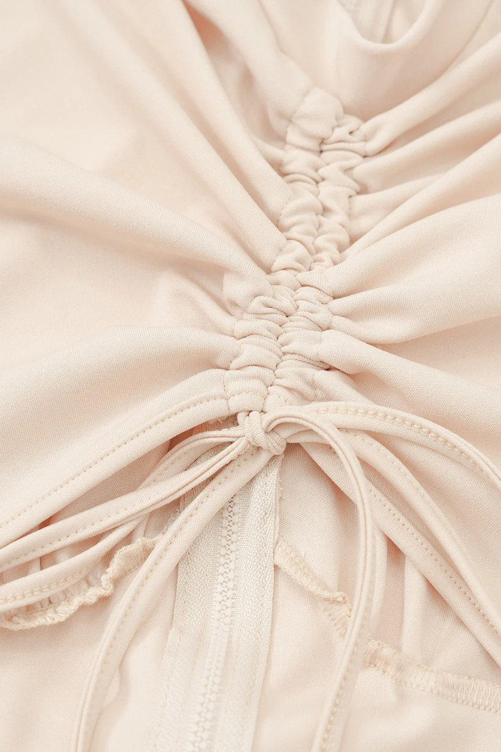 Zip Up Cutout Drawstring Detail Dress - Image 7