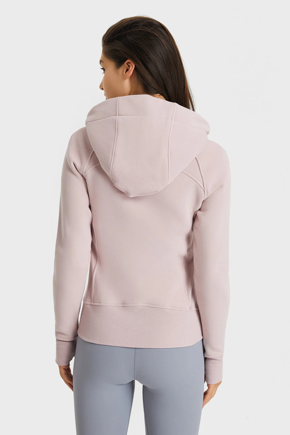 Zip Up Seam Detail Hooded Sports Jacket - Image 20